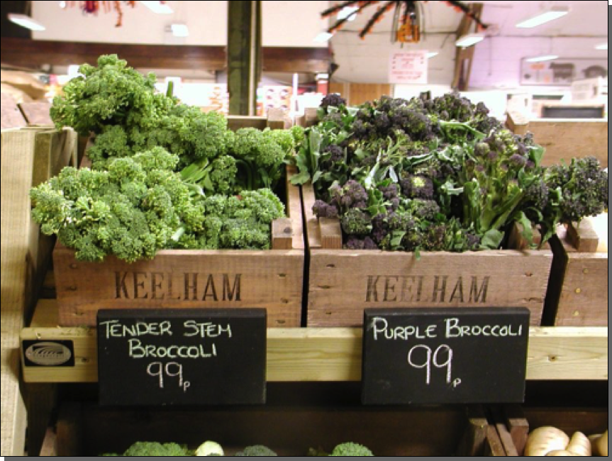 Repro quarter bushel boxes in Keelham Farm Shop

